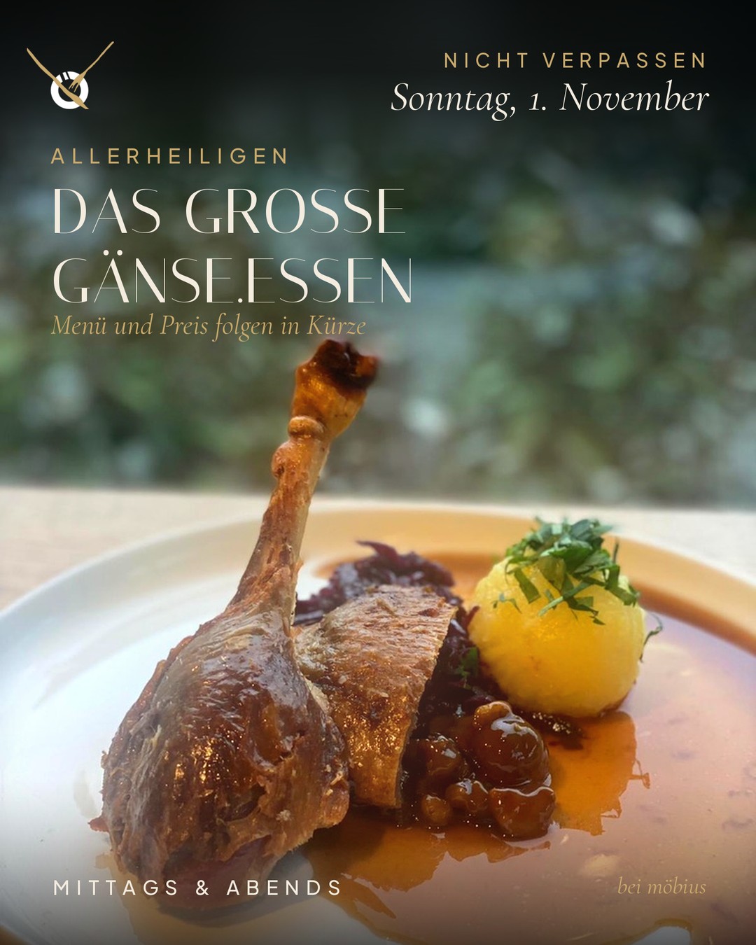 Das große Gänse.Essen – Allerheiligen, Sonntag 1. November