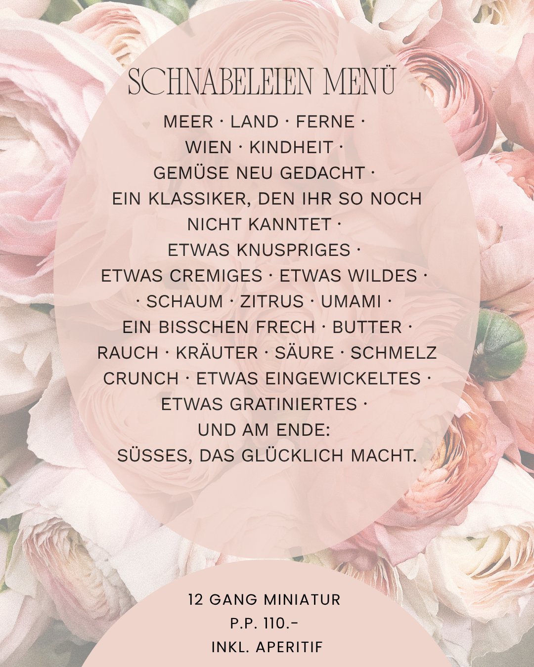 Schnabeleien Menü