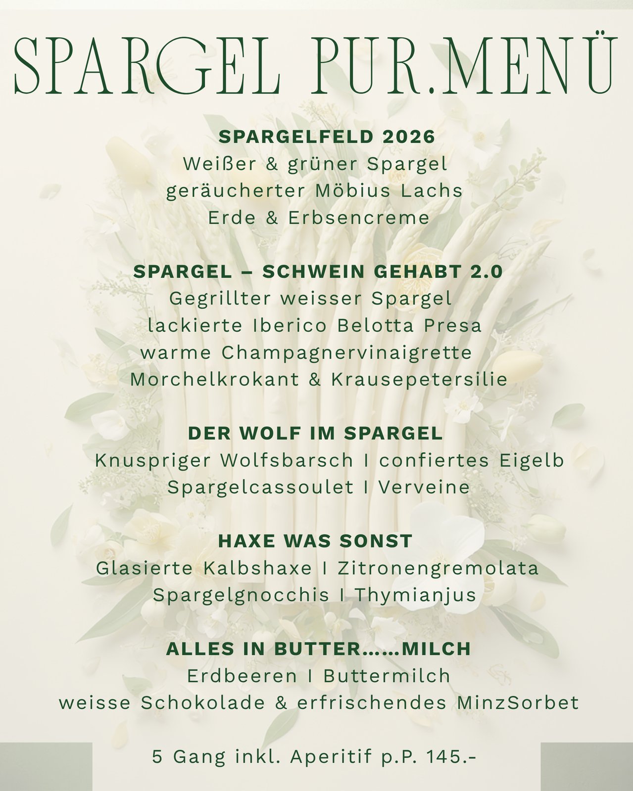 Spargel.Pur Menü