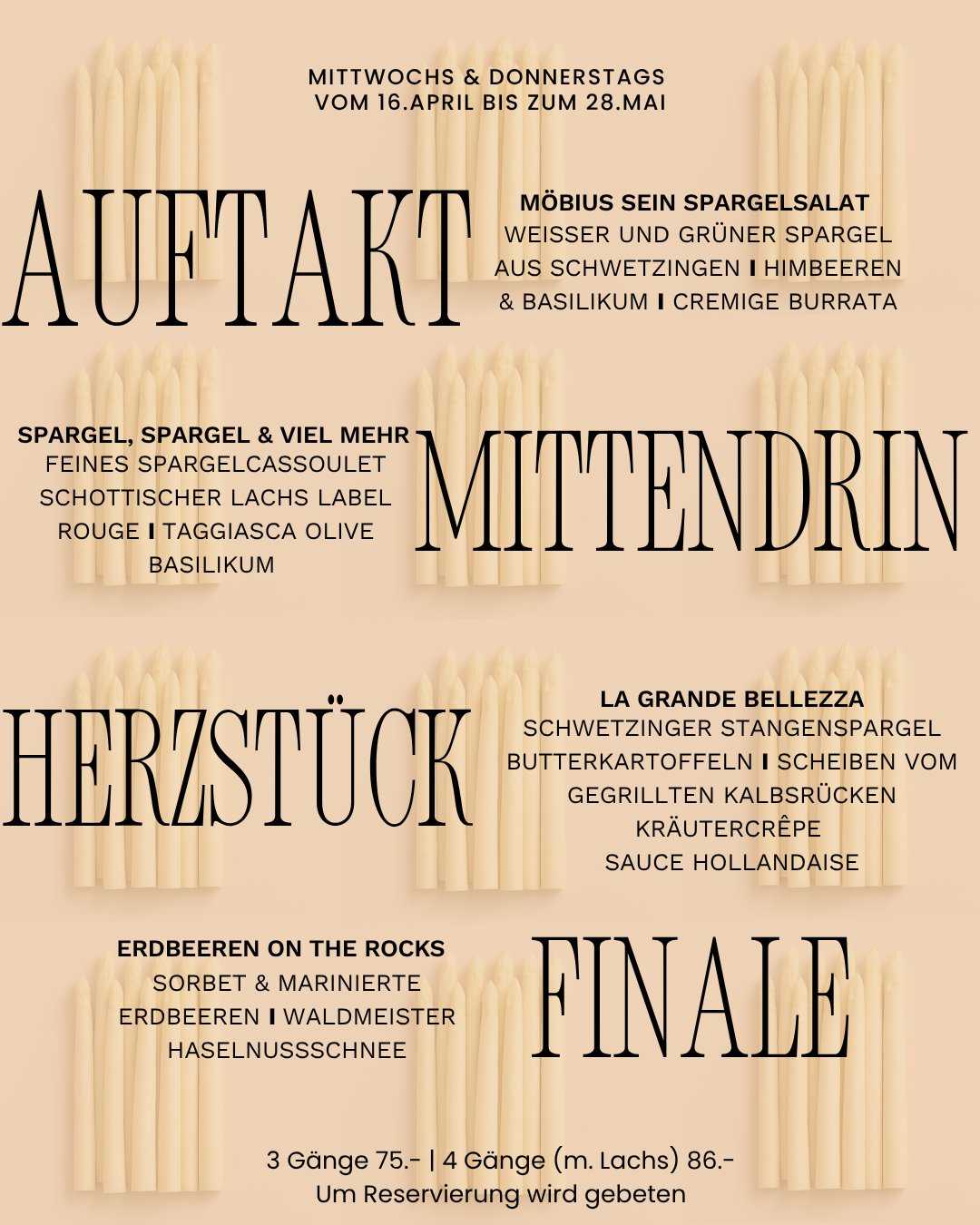 Spargelzeit Menü